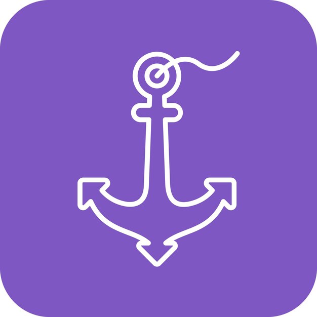 Imagen vectorial de icono de anclaje Se puede usar para deportes acuáticos