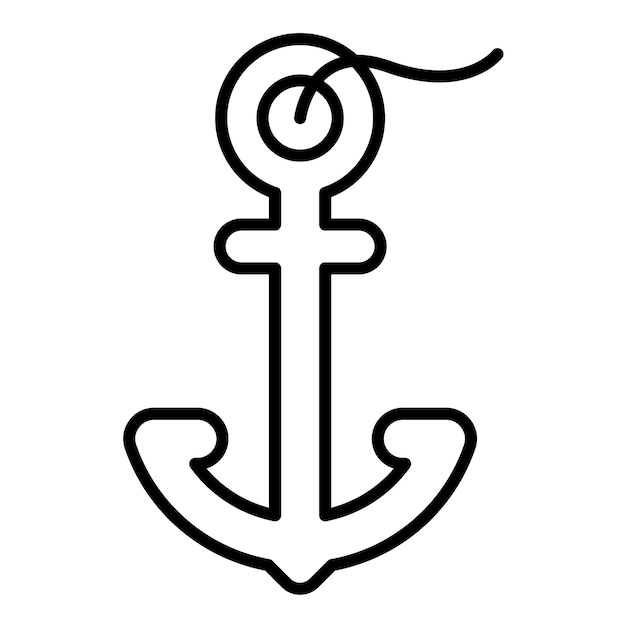 Imagen vectorial de icono de anclaje Se puede utilizar para Coastline
