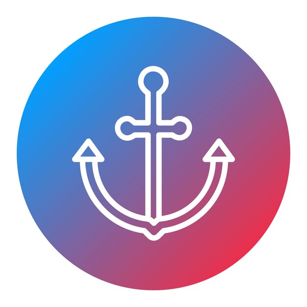La imagen vectorial del icono de anclaje se puede utilizar para Ocean