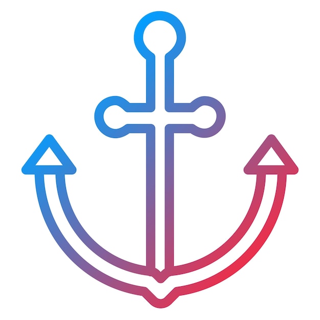 La imagen vectorial del icono de anclaje se puede utilizar para Ocean