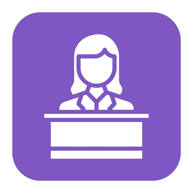 Imagen vectorial de icono de anfitriona femenina Se puede utilizar para eventos de premios