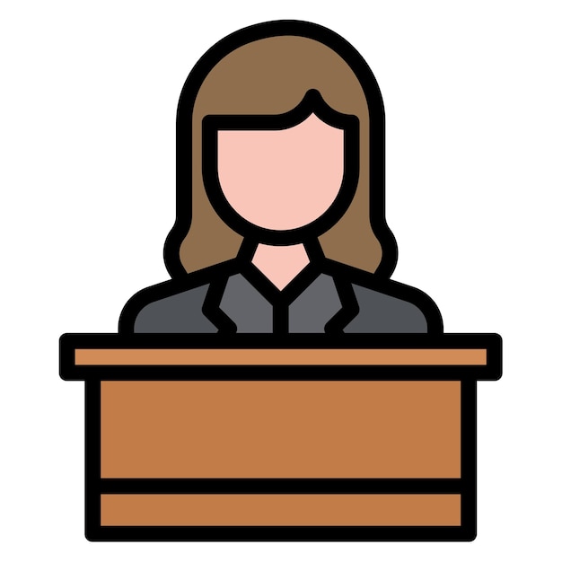 Imagen vectorial de icono de anfitriona femenina Se puede utilizar para eventos de premios