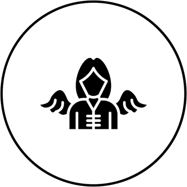 Imagen vectorial de icono de ángel Se puede usar para funerales