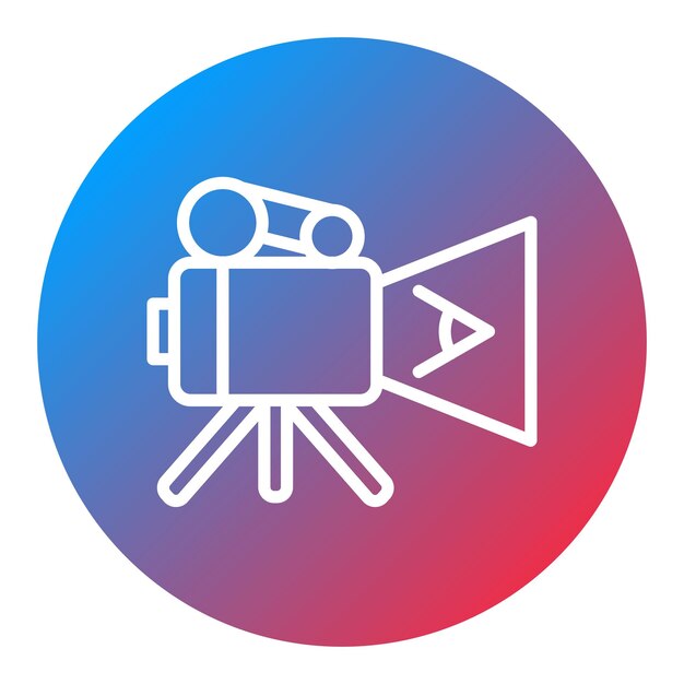 La imagen vectorial del icono del ángulo de la cámara se puede utilizar para la realización de películas