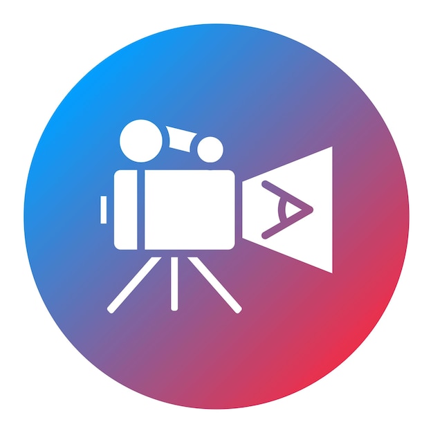 La imagen vectorial del icono del ángulo de la cámara se puede utilizar para la realización de películas
