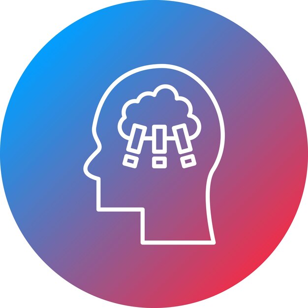 Imagen vectorial del icono de angustia Se puede utilizar para la salud mental
