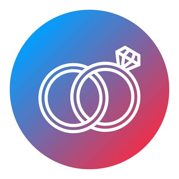 Imagen vectorial del icono del anillo de diamante Se puede usar para lujo