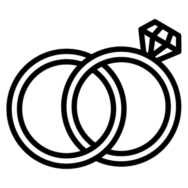 Imagen vectorial del icono del anillo de diamante Se puede usar para lujo