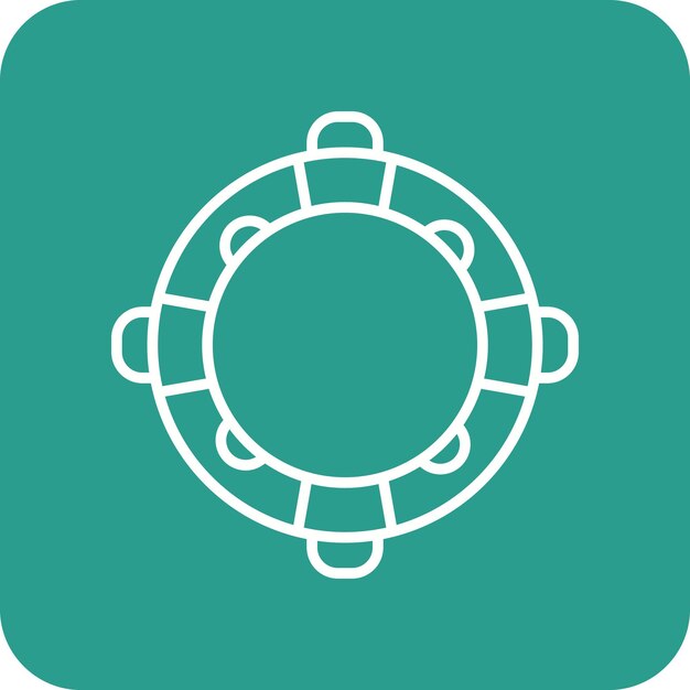 Imagen vectorial del icono del anillo de goma Se puede usar para el verano