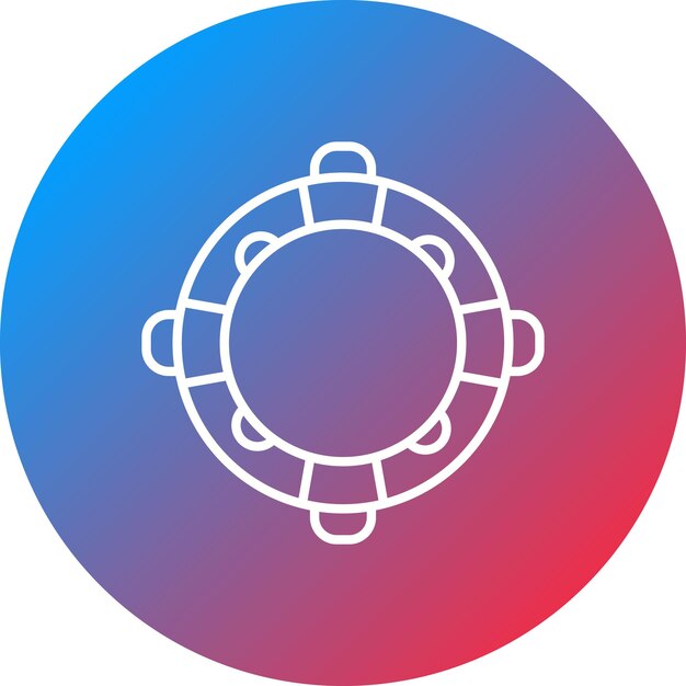 Imagen vectorial del icono del anillo de goma Se puede usar para el verano