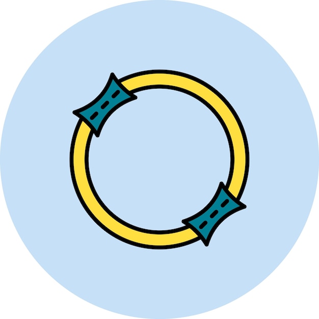Imagen vectorial del icono del anillo Se puede usar para Pilates
