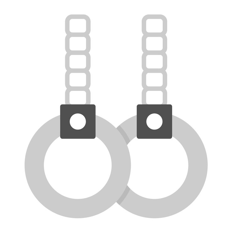 Vector imagen vectorial del icono de los anillos del gimnasio se puede usar para atletismo