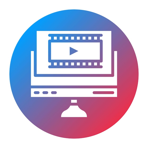 Imagen vectorial de icono de animación Se puede usar para géneros de películas