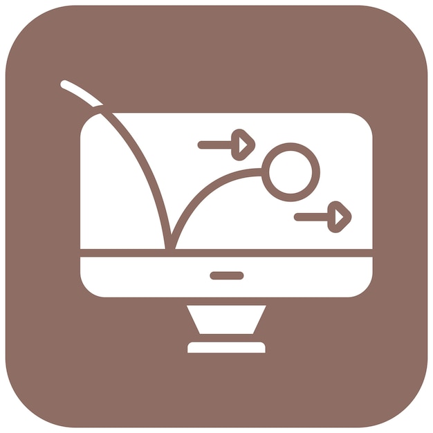 La imagen vectorial del icono de animación se puede utilizar para el diseño