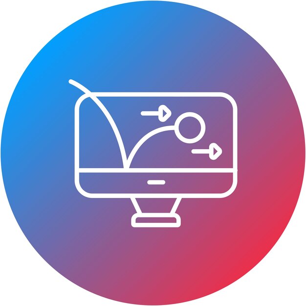 La imagen vectorial del icono de animación se puede utilizar para el diseño