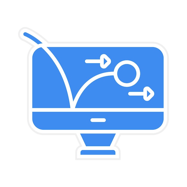 La imagen vectorial del icono de animación se puede utilizar para el diseño