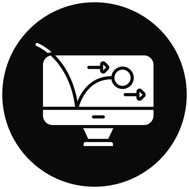 La imagen vectorial del icono de animación se puede utilizar para el diseño