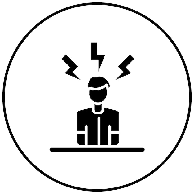 Imagen vectorial del icono de ansiedad Se puede usar para la medicina alternativa