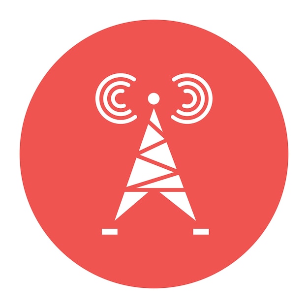 Vector imagen vectorial del icono de la antena se puede utilizar para circuitos eléctricos