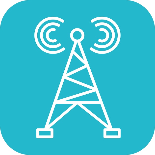 Imagen vectorial del icono de la antena Se puede utilizar para circuitos eléctricos