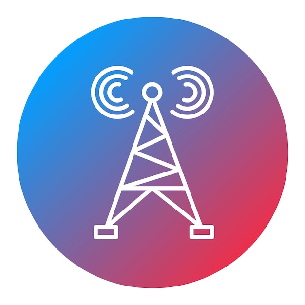 Imagen vectorial del icono de la antena Se puede utilizar para circuitos eléctricos