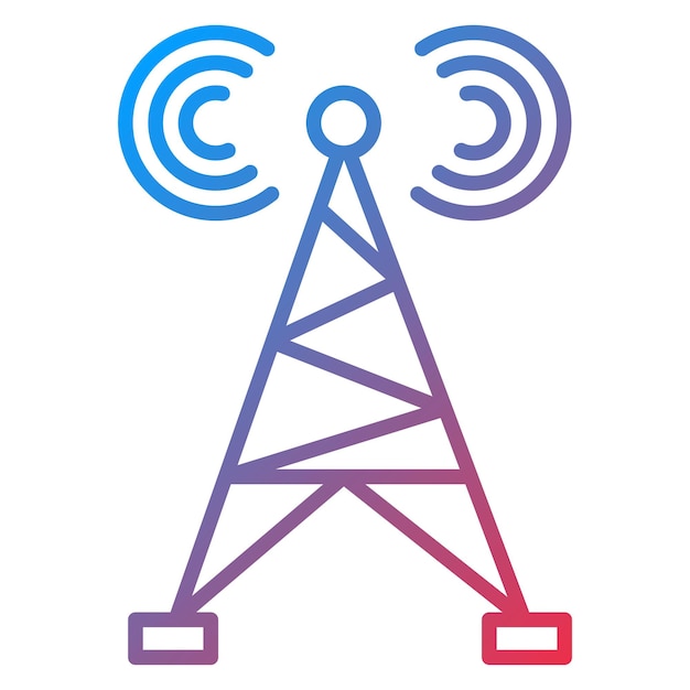 Imagen vectorial del icono de la antena Se puede utilizar para circuitos eléctricos