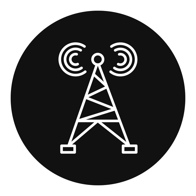Imagen vectorial del icono de la antena Se puede utilizar para circuitos eléctricos