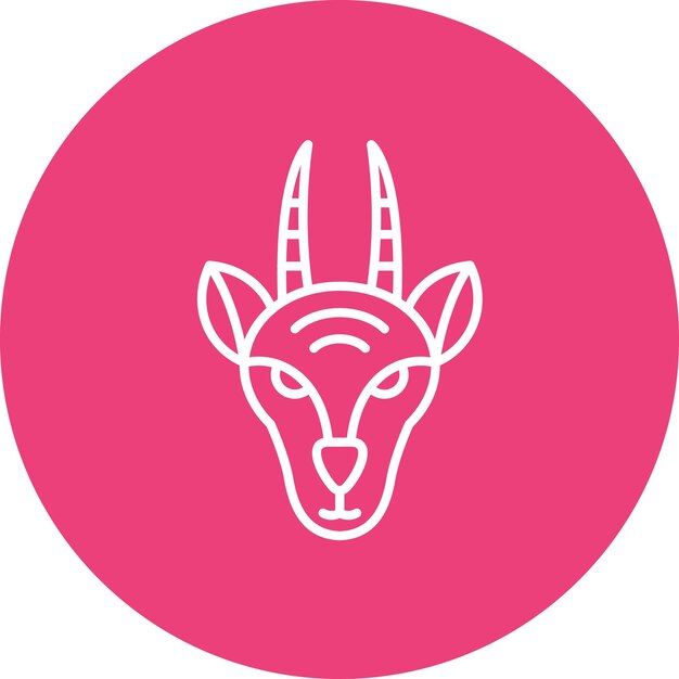 Imagen vectorial del icono del antílope Se puede usar para In The Wild