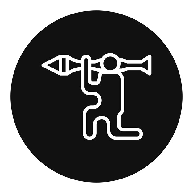 Imagen vectorial del icono antitanque Se puede usar para disparar
