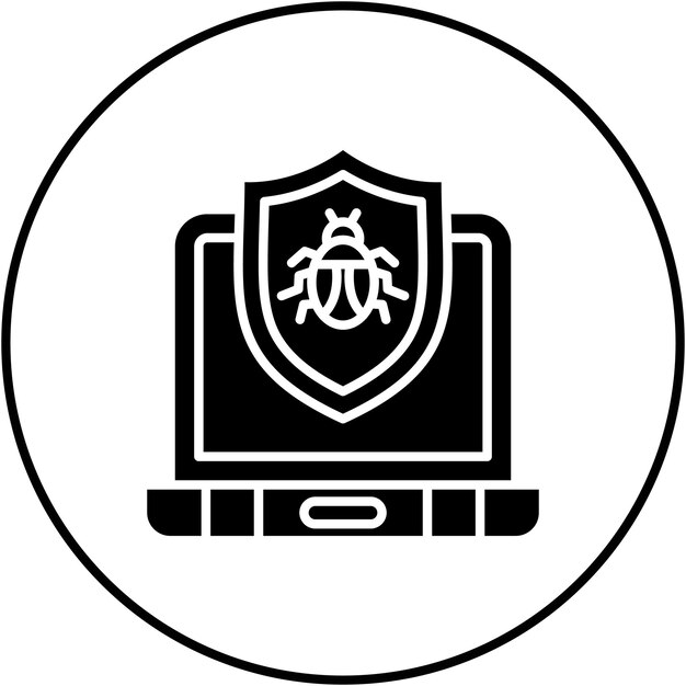 Imagen vectorial de icono de antivirus Se puede utilizar para la seguridad cibernética