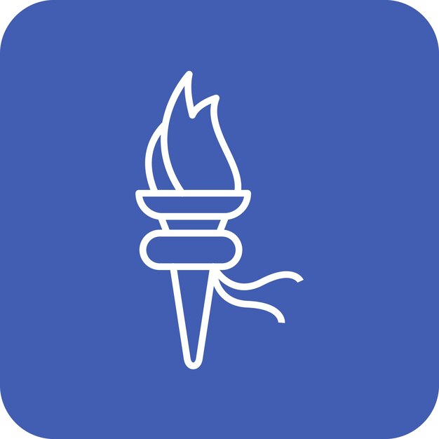 Imagen vectorial del icono de la antorcha de fuego Se puede usar para Medieval