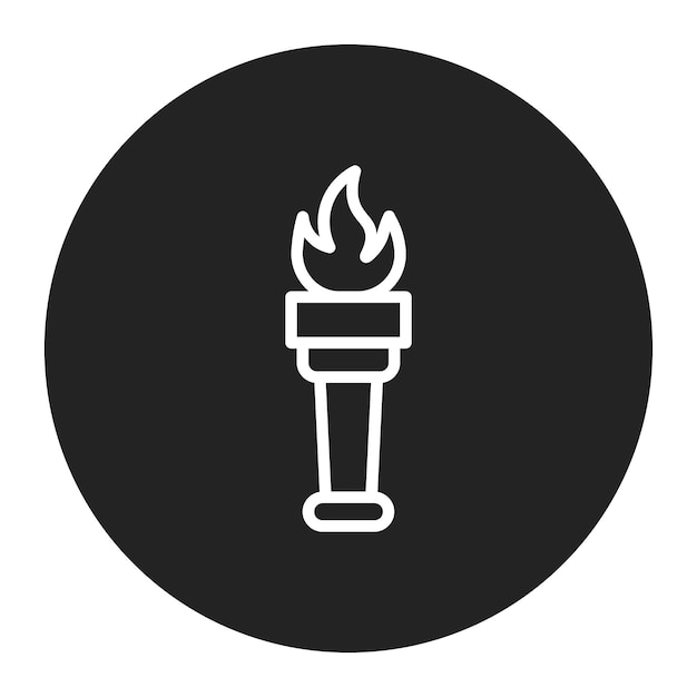 Imagen vectorial del icono de la antorcha de la libertad Se puede usar para el Día de la Libertad de Prensa