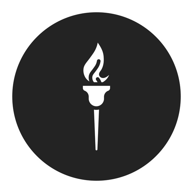 Imagen vectorial del icono de la antorcha de llama Se puede usar para petróleo y gas