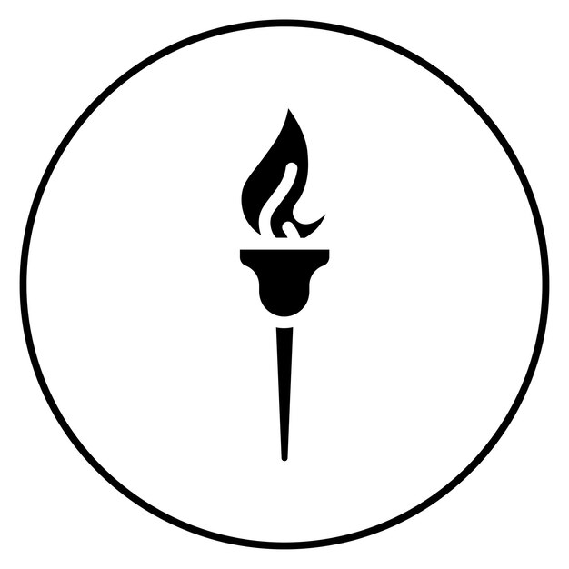 Imagen vectorial del icono de la antorcha de llama Se puede usar para petróleo y gas