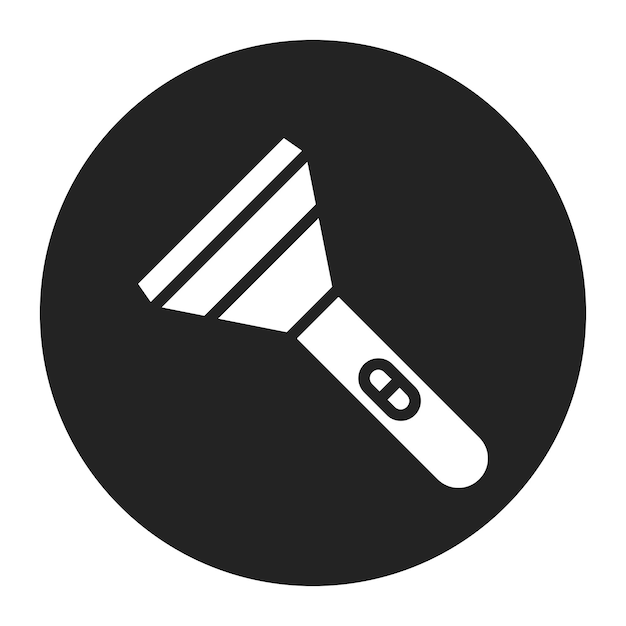 La imagen vectorial del icono de la antorcha se puede usar para la minería y la artesanía