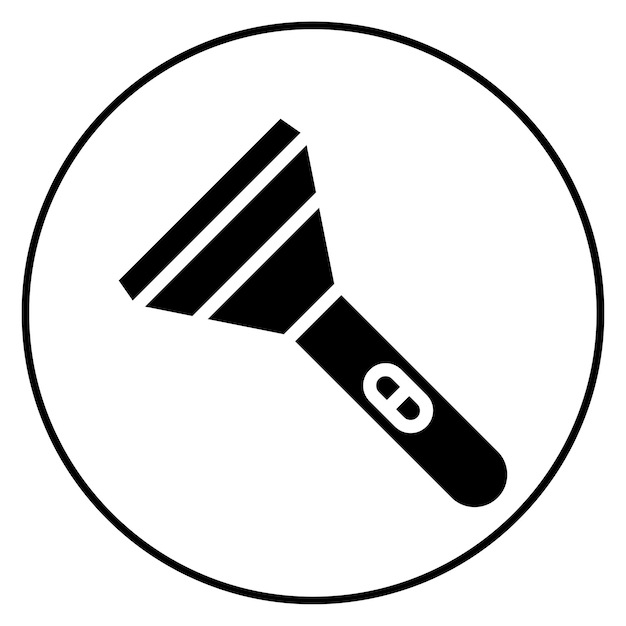 La imagen vectorial del icono de la antorcha se puede usar para la minería y la artesanía