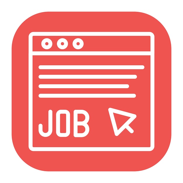 Imagen vectorial del icono de anuncio de empleo Se puede utilizar para la Feria de Empleo