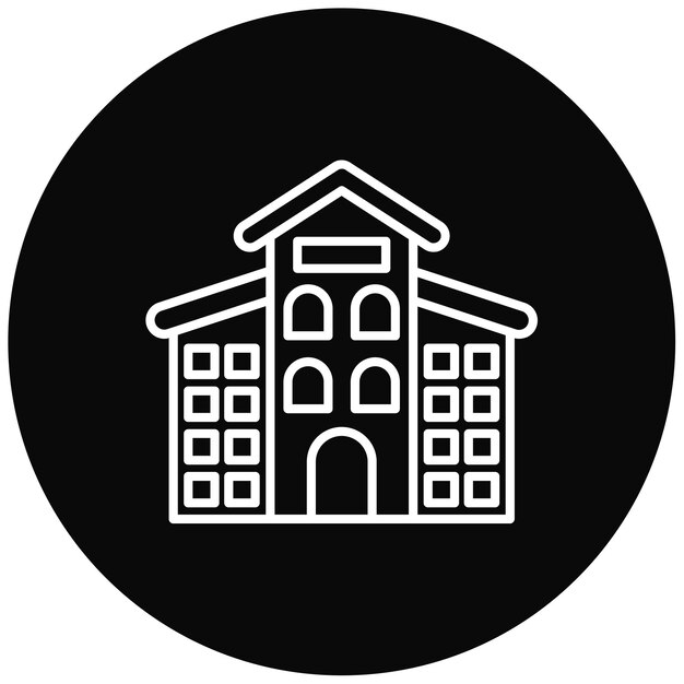 Imagen vectorial del icono de los apartamentos Se puede utilizar para los elementos de la ciudad