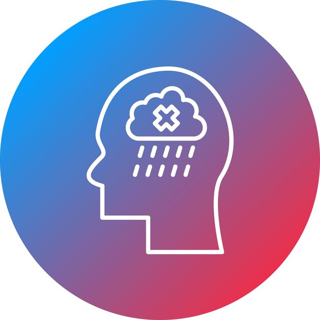 Imagen vectorial de icono de apatía Se puede utilizar para la salud mental
