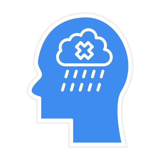 Imagen vectorial de icono de apatía Se puede utilizar para la salud mental
