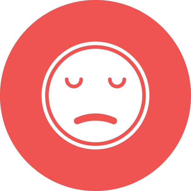 Imagen vectorial de icono apática Se puede usar para emociones humanas