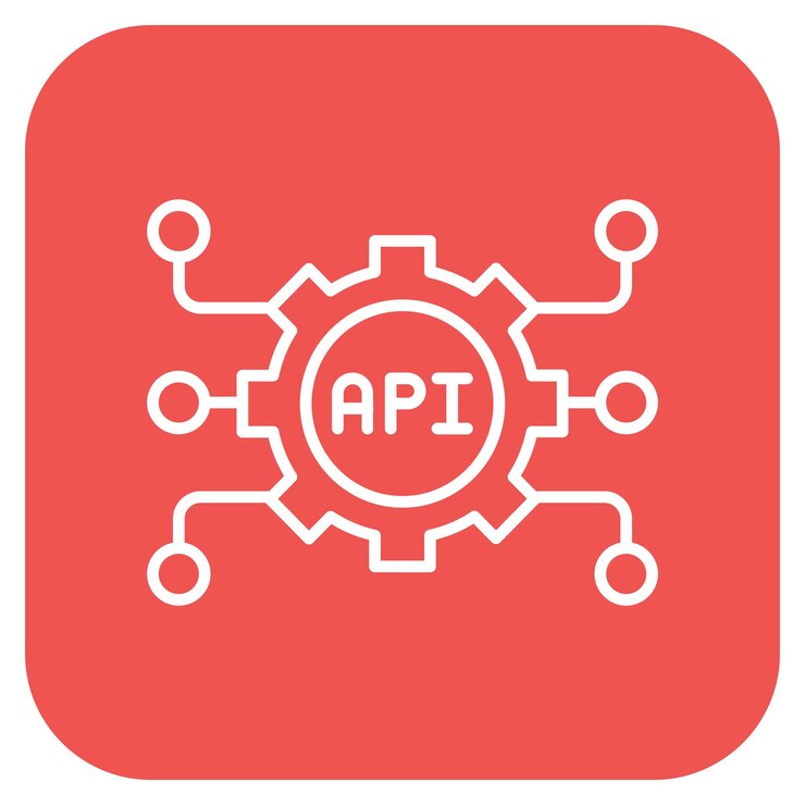 Vector imagen vectorial de icono api se puede usar para ciencias de la computación