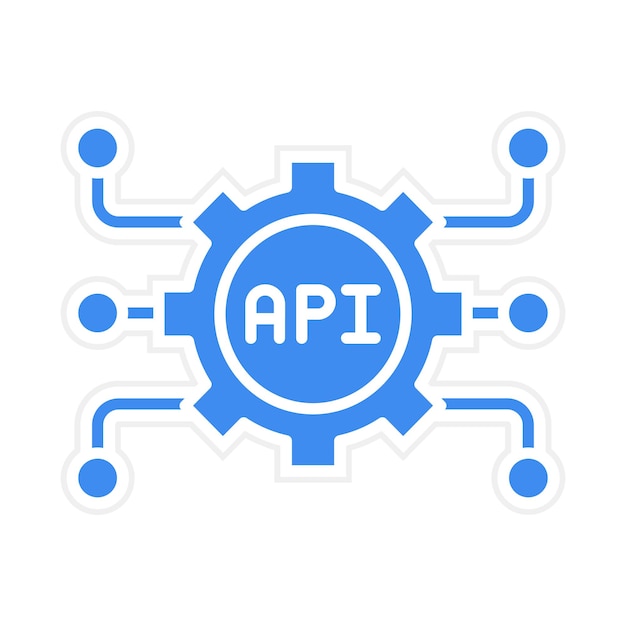 Imagen vectorial de icono Api Se puede usar para Ciencias de la Computación