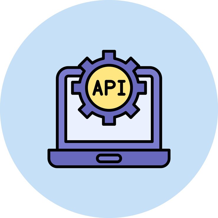 Vector imagen vectorial de icono de api se puede usar para productividad