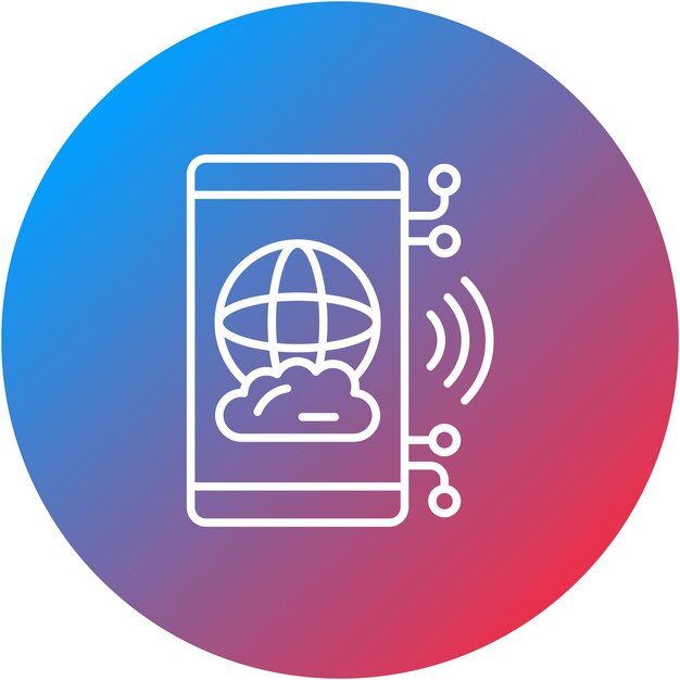 Imagen vectorial de icono de aplicación alojada Se puede utilizar para alojamiento web