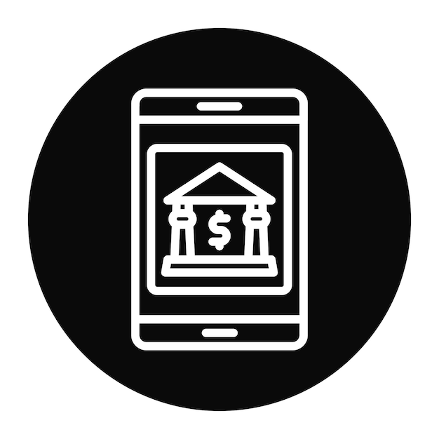 Imagen vectorial del icono de la aplicación bancaria Se puede utilizar para la banca