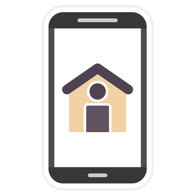 Imagen vectorial del icono de la aplicación de la casa Se puede usar para bienes raíces