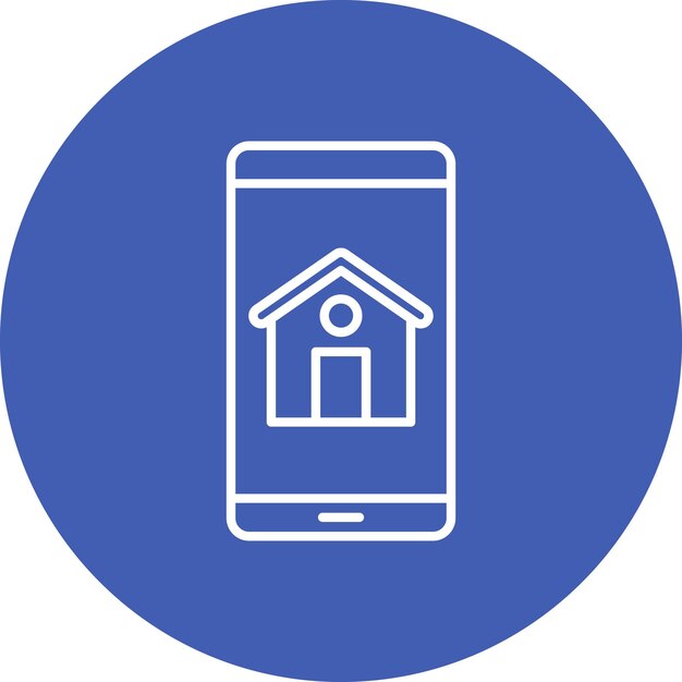 Imagen vectorial del icono de la aplicación de la casa Se puede usar para bienes raíces