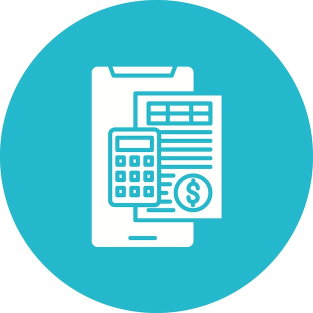 Imagen vectorial del icono de la aplicación de contabilidad Se puede utilizar para la contabilidad