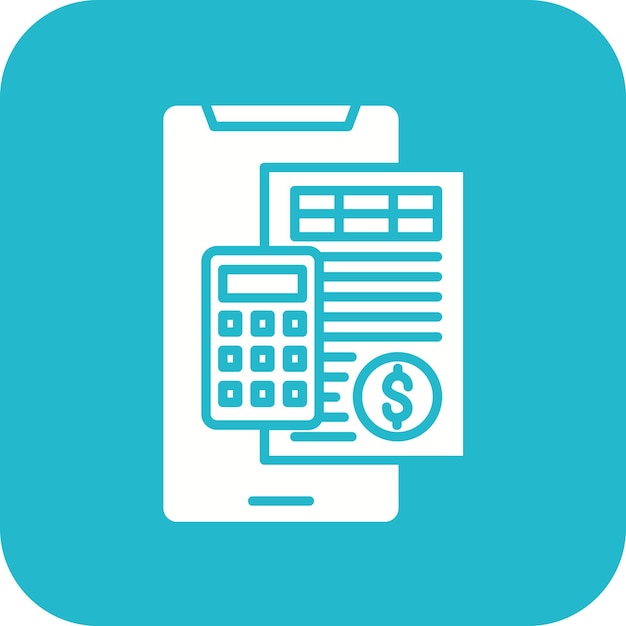 Imagen vectorial del icono de la aplicación de contabilidad Se puede utilizar para la contabilidad